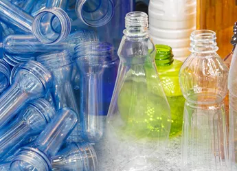 Empty plastic waste bottles